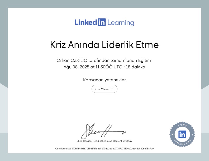Kriz Anında Liderlik Etme
